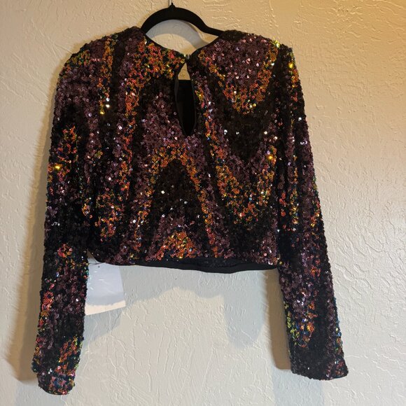 Free People Saylor Drury Cropped Long Sleeve Top Size L NEW WITH TAG‎ - Picture 6 of 12